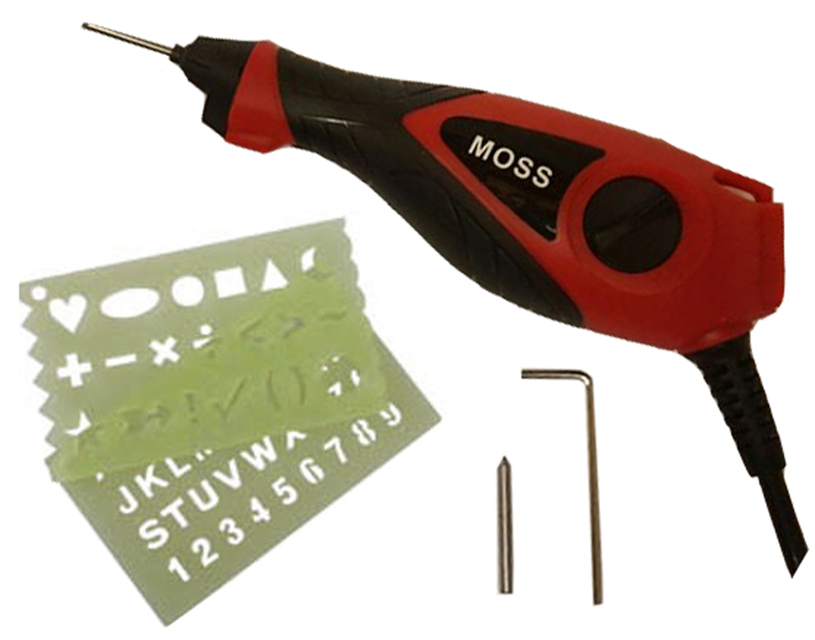 Moss Mini Electric Engraver Stencils For Etching Wood Metal Glass
